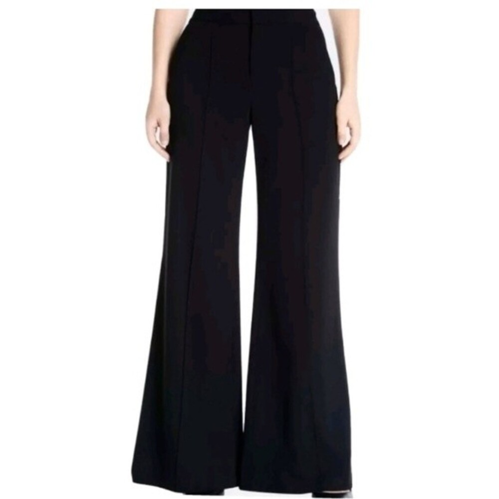 Yigal Azrouel Black  High Waist Wide Leg Pants in Black 4